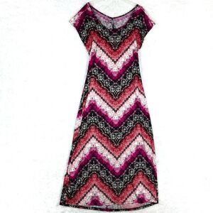 Bailey Blue‎ Womens Dress Maxi Multicolor Floral Striped Chevron Stretch Plus 2X